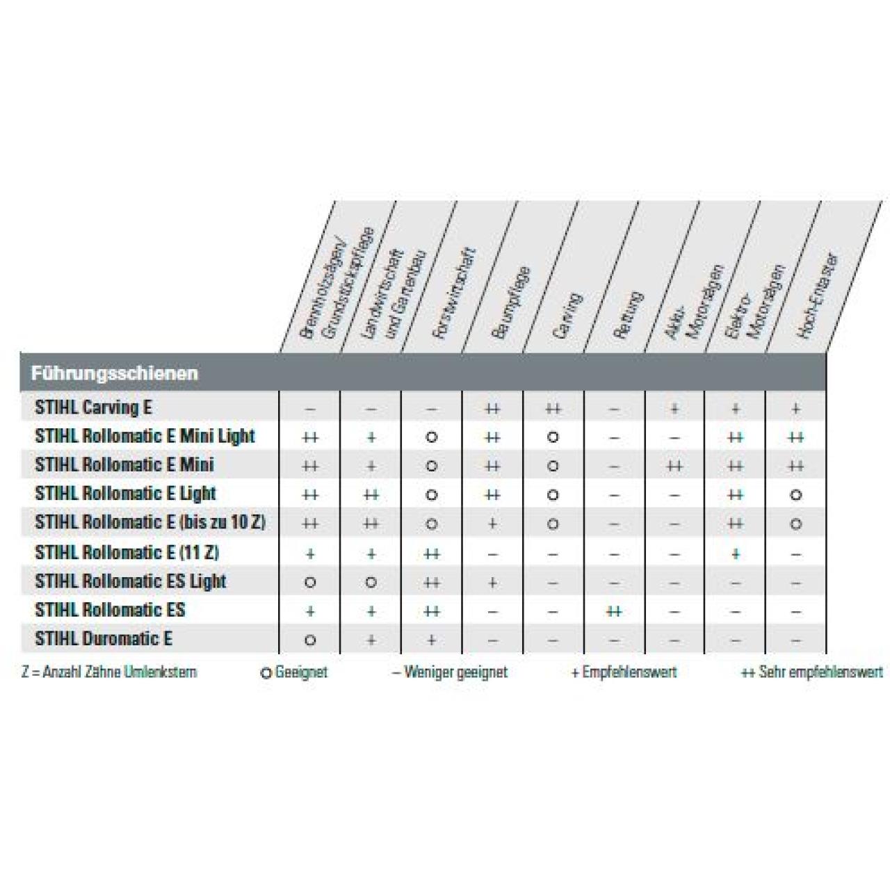Schiene Rollomatic E Light, 3/8'' P, 9Z, 30 cm
